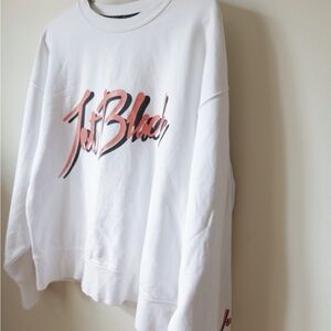 Juicy Couture White and Pink Crew Neck Sweater